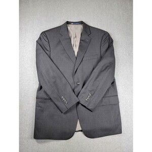 Vintage Hart Schaffner‎ Marx Blazer Jacket Sport Coat Mens 44R Gray Wool USA